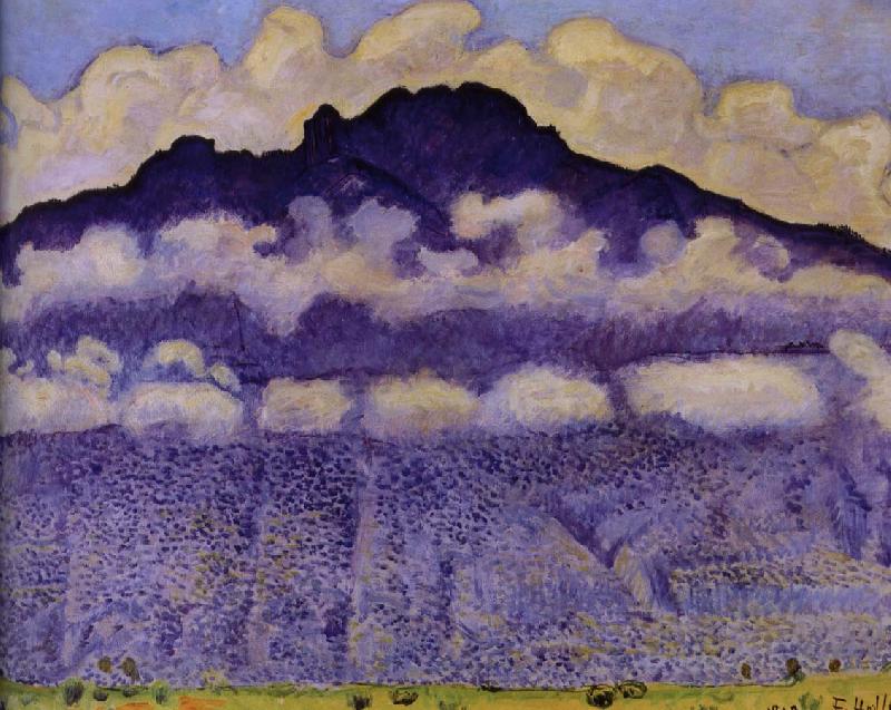 malning av ett berg, Ferdinand Hodler